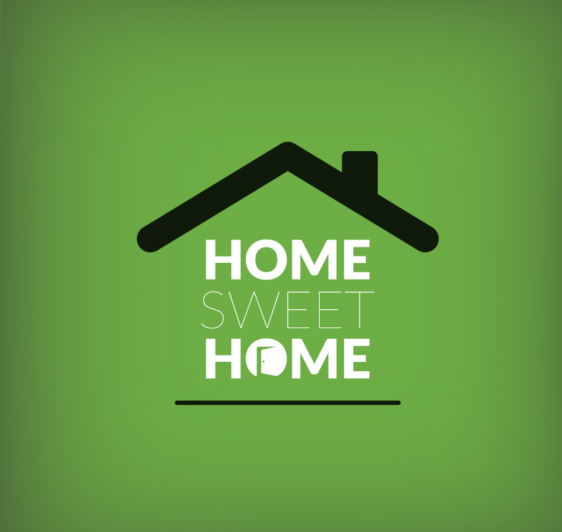 Sweet Home house logo vector material
