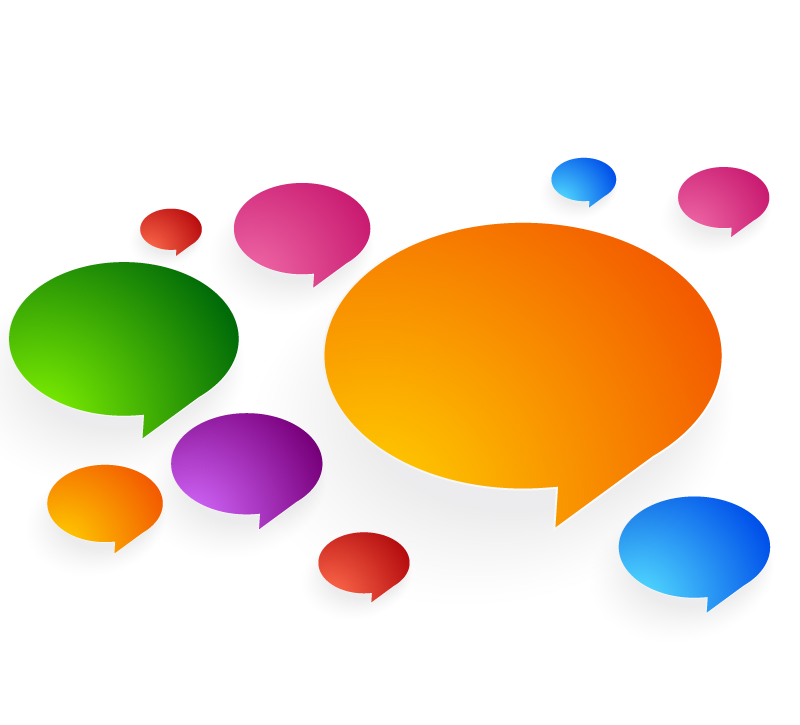 Color language bubbles seamless background vector material