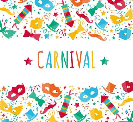Carnival creative background color vector material