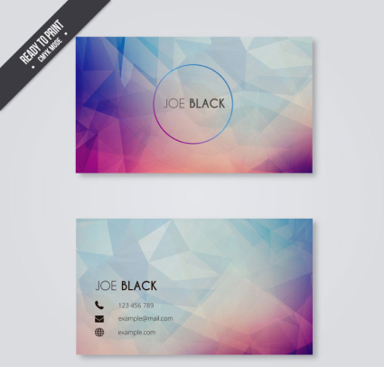 Business cards vector fashion geometry
