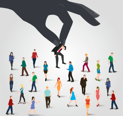 The selected business men vector material
