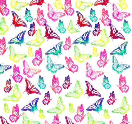Painted Butterfly seamless background vector