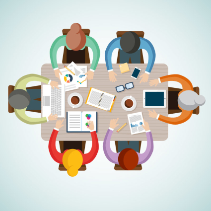 Vector creative business conference plan view