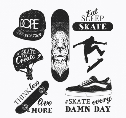 Seven creative slide element vector material