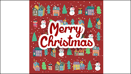 Christmas background playful element vector material