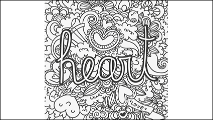 Creative black love graffiti vector material