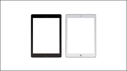 Black and white tablet vector material