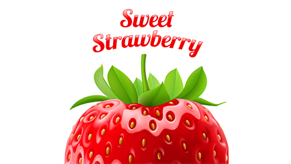 Delicious fresh strawberry vector