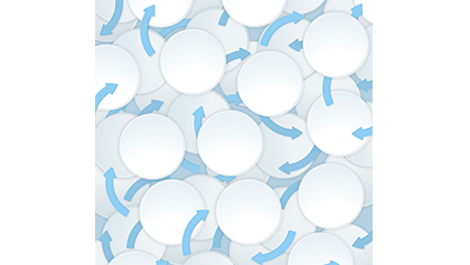 White circle with arrows seamless background vector