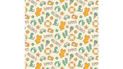 Seamless background vector diagram for summer vacation