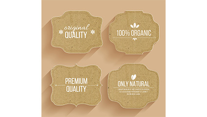 4 paper sales tag vector material