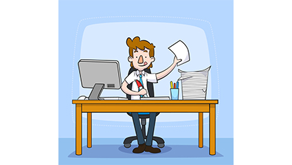 Hard-working business men vector material