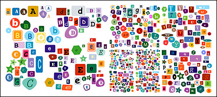 Letters of the alphabet vector material