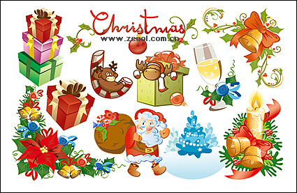 Beautiful and lovely Christmas element vector material