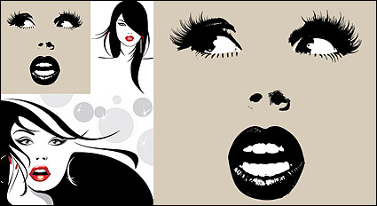 vector illustrations of female material