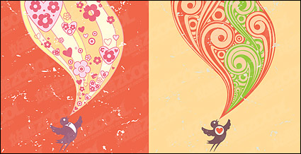 Birdie trend subject material element of the vector