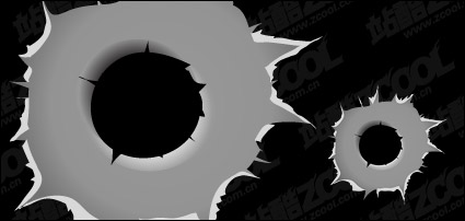 Bullet holes vector material