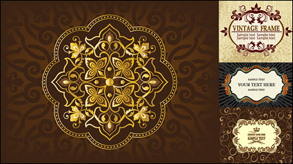 classic lace pattern vector material