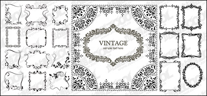 Vector number of beautiful and practical material lace