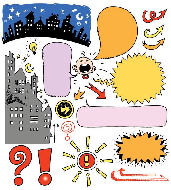 Cartoon element vector material