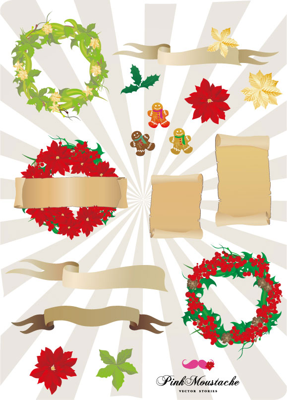 Christmas element vector material