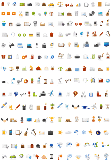 Simple and practical web icons vector