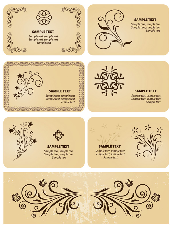 Several motifs element vector material