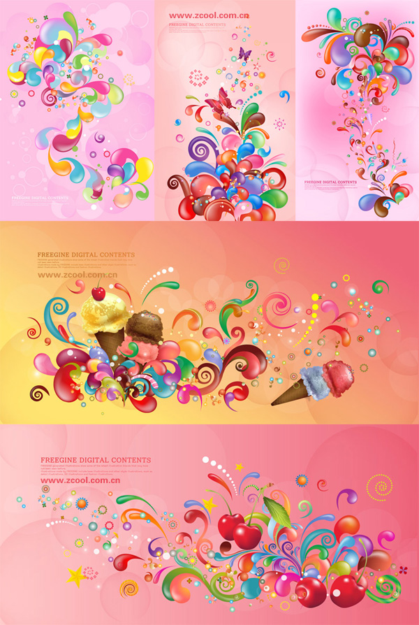 Colorful vector current case series - Pink (5P)