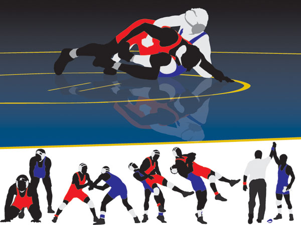 Wrestling vector material