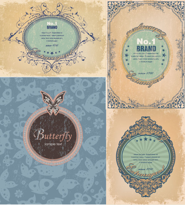 Traces of label do the old retro Vector