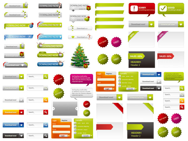 Web page design elements 02-- vector material