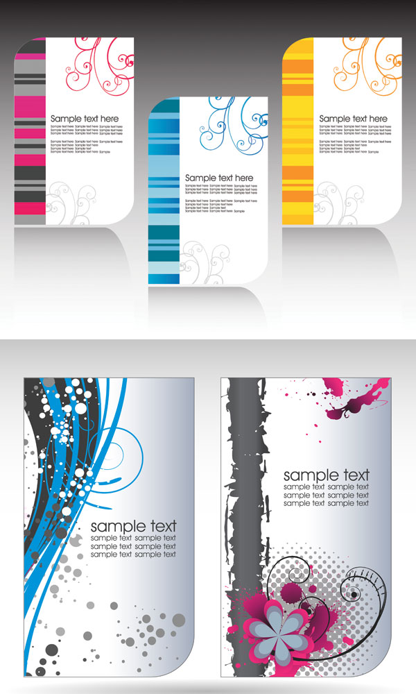 Beautiful pattern card template - vector material