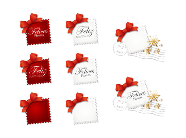 Stamp and the Butterfly Flower - Vector