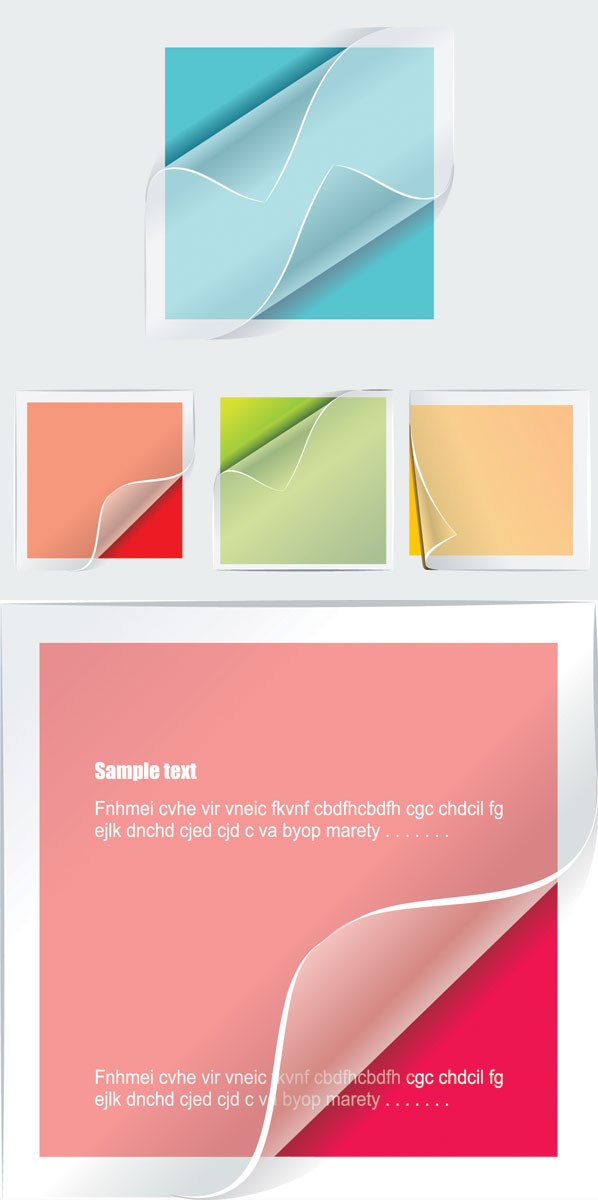 Vector transparent stickers
