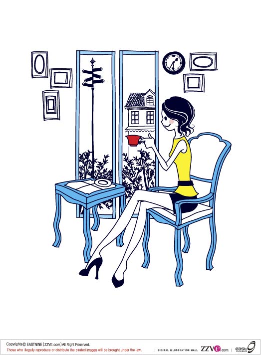 Simple drawings of women -1