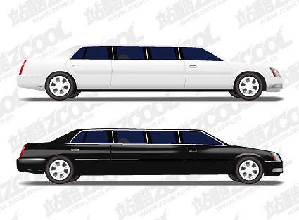 Long-wheelbase luxury sedan Vector