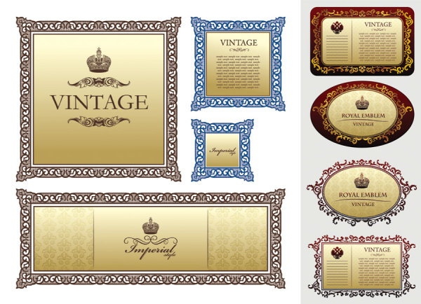 European classical border pattern vector material