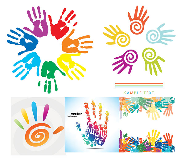 Fingerprints theme vector material