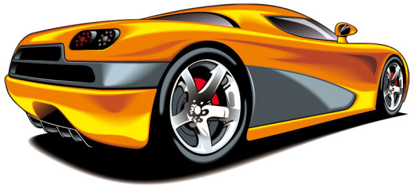 Beautiful sports car 04 - vector material