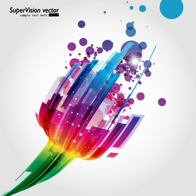 Symphony dynamic light background vector -1