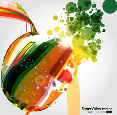 Symphony of dynamic light vector background material -5