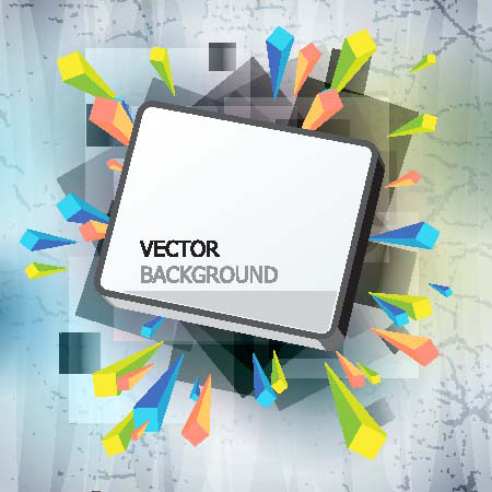 Gorgeous three-dimensional vector illustration background material -1
