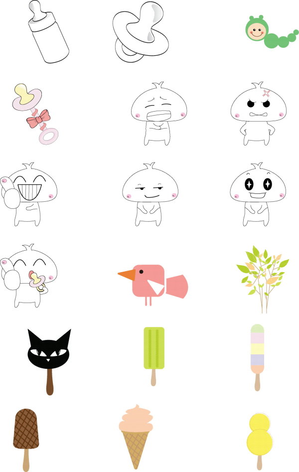 Lovely vector material -3