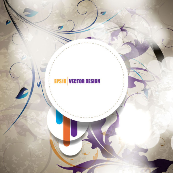 Classic pattern background 01 - vector material