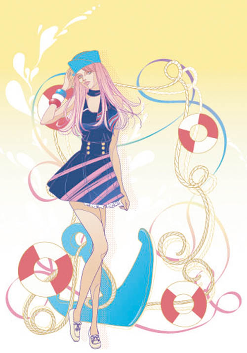 Exquisite cartoon fashion crush 07 - vector