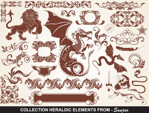 European-style patterns 03 - vector material