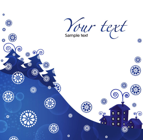 Christmas blue background Vector - 01