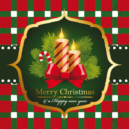 Beautiful Christmas background 05 - vector material