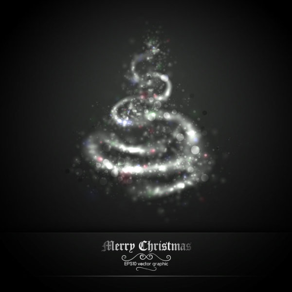 Exquisite Halo Christmas Tree 03 - Vector