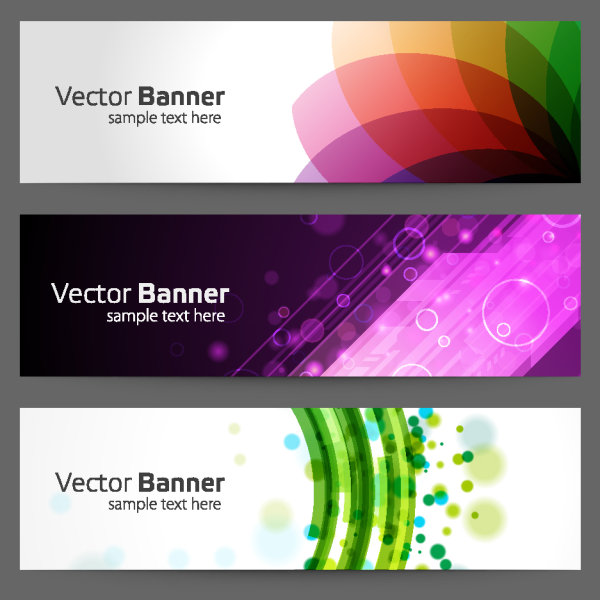 The gorgeous strip card 02 - vector material